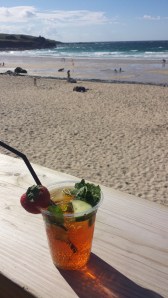 Pimms på stranden.